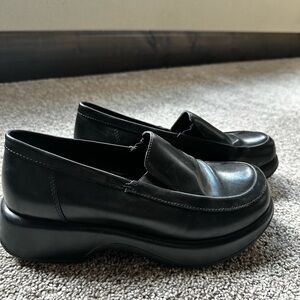 Black Leather Loafers